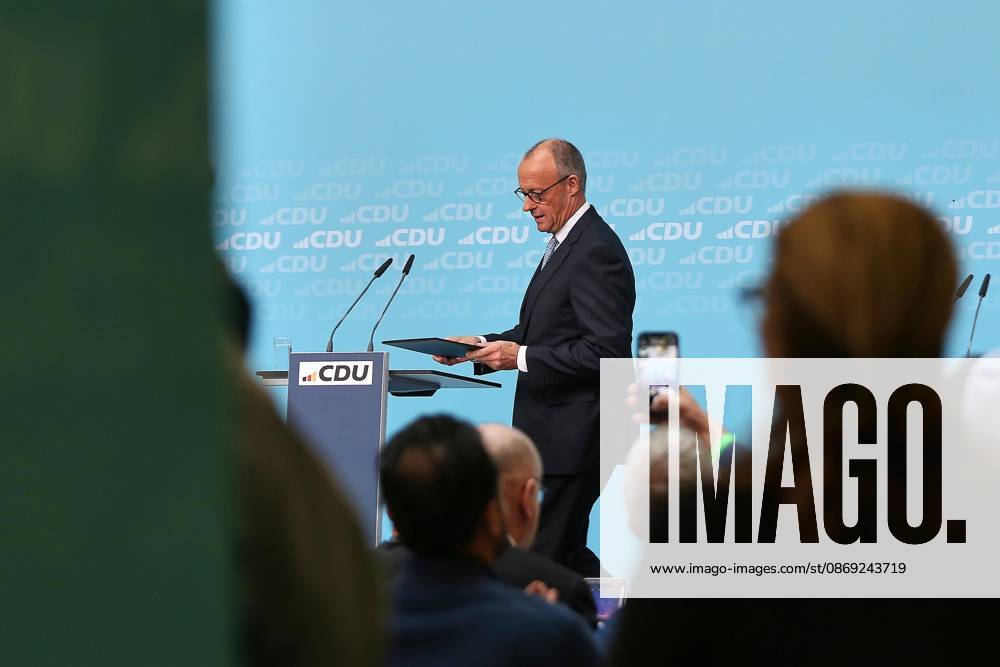 Berlin, Deutschland, 12.10.2026: Konrad-Adenauer-Haus: Pressekonferenz in der CDU-Bundesgeschäftsstelle nach Bundesvorstandssitzung: Bundeskanzler Friedrich Merz (CDU)
