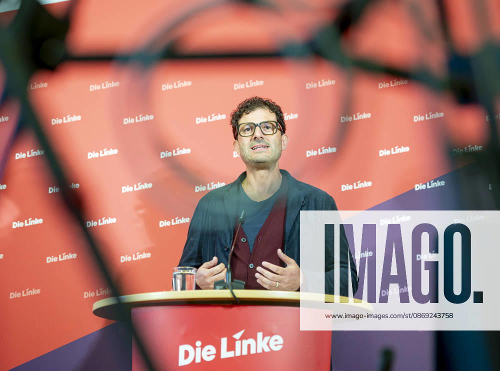 Luigi Pantisano EUR, Deutschland, Berlin, 12.10.2026: Pressekonferenz von Luigi Pantisano Vorsitzender der Partei Die Linke im Karl-Liebknecht-Haus zu aktuellen Themen.