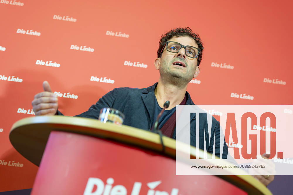 Luigi Pantisano EUR, Deutschland, Berlin, 12.10.2026: Pressekonferenz von Luigi Pantisano Vorsitzender der Partei Die Linke im Karl-Liebknecht-Haus zu aktuellen Themen.