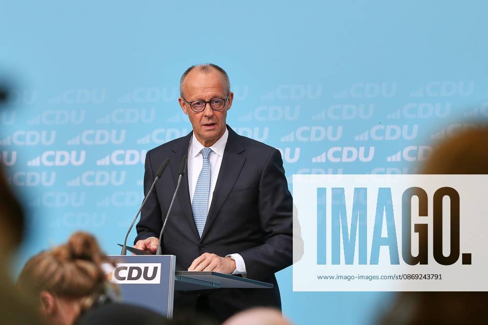 Berlin, Deutschland, 12.10.2026: Konrad-Adenauer-Haus: Pressekonferenz in der CDU-Bundesgeschäftsstelle nach Bundesvorstandssitzung: Bundeskanzler Friedrich Merz (CDU)