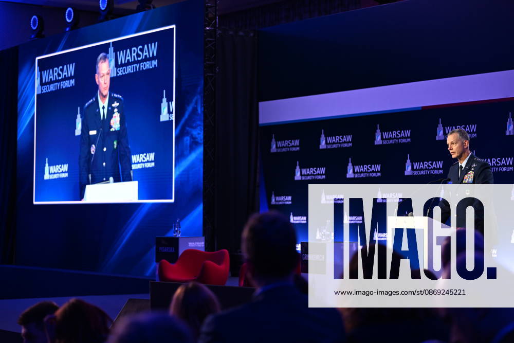 Warsaw Security Forum 2026 kicks off in Poland WARSAW, POLAND - OCTOBER 12: NATO Supreme Allied Commander Europe (SACEUR) General Alexus G. Grynkewich speaks during a panel titled Theory of Victory: How Do We Achieve Military Success Against Russia in Deterrence and Defence? on the first day of the Warsaw Security Forum 2026 (WSF2026), held on the Warsaw Stage in Warsaw, Poland, on October 12, 2026. The NATO-sponsored session focuses on strengthening collective defense mechanisms along the alliance’s eastern flank. Artur Widak Anadolu Warsaw Poland. Editorial use only. Please get in touch for any other usage.