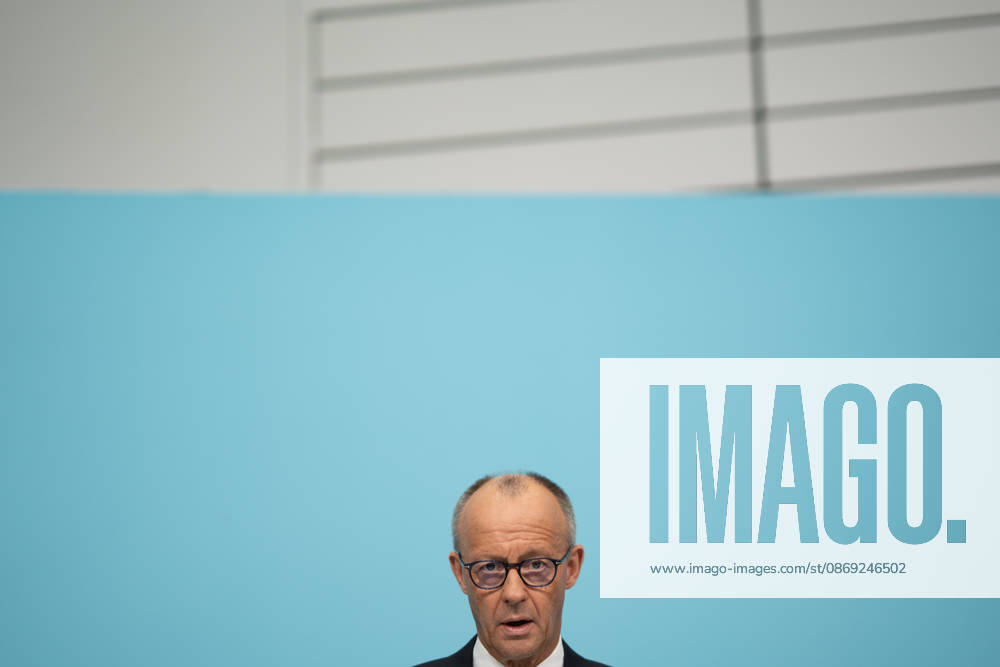 Bundeskanzler Friedrich Merz bei der Abschlusspressekonferenz;Präsidiumsklausurtagung der CDU Deutschlands in Berlin, Oktober 2026, Berlin Berlin Deutschland Konrad-Adenauer-Haus