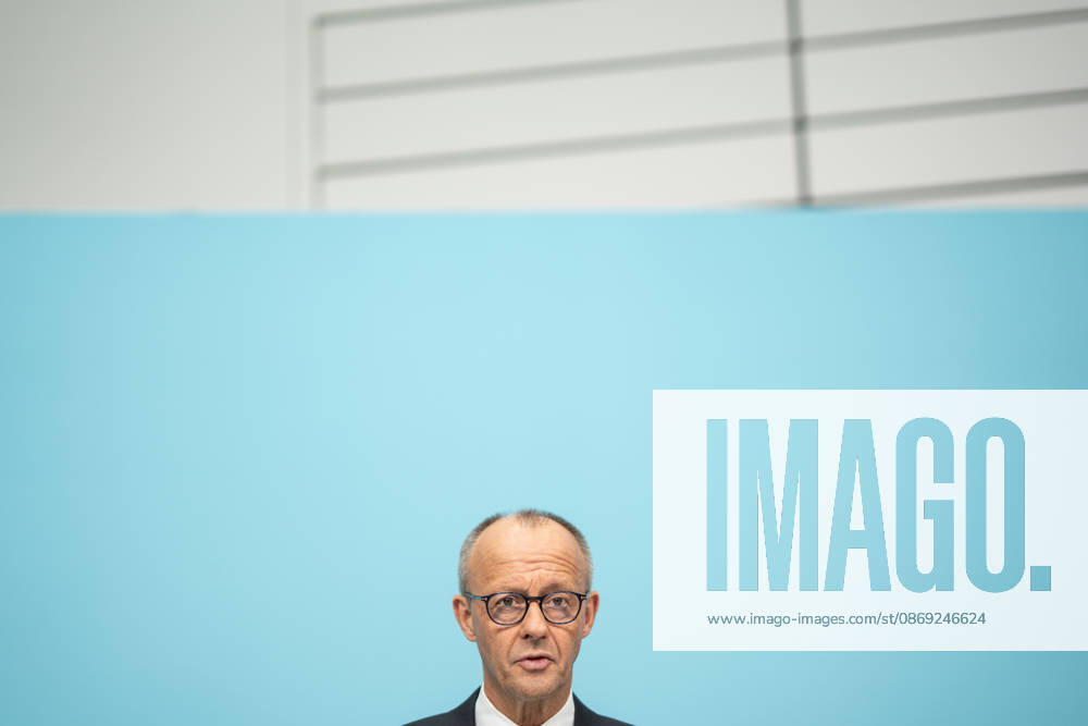 Bundeskanzler Friedrich Merz bei der Abschlusspressekonferenz;Präsidiumsklausurtagung der CDU Deutschlands in Berlin, Oktober 2026, Berlin Berlin Deutschland Konrad-Adenauer-Haus