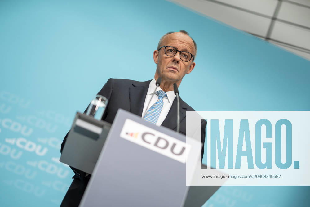 Bundeskanzler Friedrich Merz bei der Abschlusspressekonferenz;Präsidiumsklausurtagung der CDU Deutschlands in Berlin, Oktober 2026, Berlin Berlin Deutschland Konrad-Adenauer-Haus