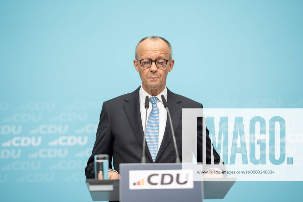 Bundeskanzler Friedrich Merz bei der Abschlusspressekonferenz;Präsidiumsklausurtagung der CDU Deutschlands in Berlin, Oktober 2026, Berlin Berlin Deutschland Konrad-Adenauer-Haus