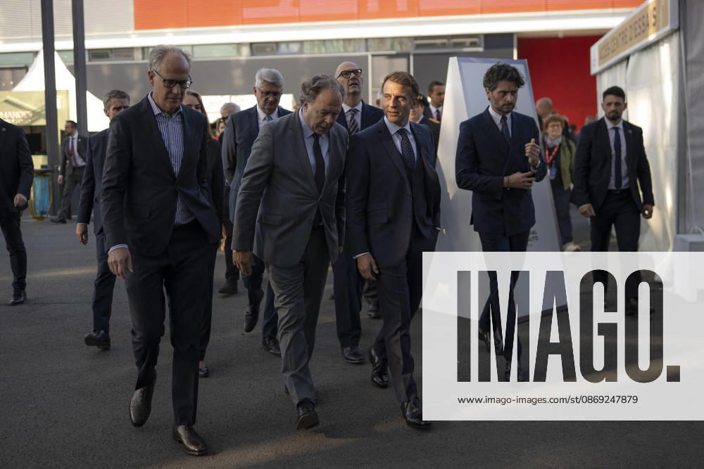 President Macron at Paris Motor Show - Paris French President Emmanuel Macron and Head of French auto industry lobby PFA ( plateforme de l Automobile ) Luc Chatel at the Paris Motor Show in Paris, on October 12, 2026. Photo by Eliot Blondet ABACAPRESS.COM Paris France France