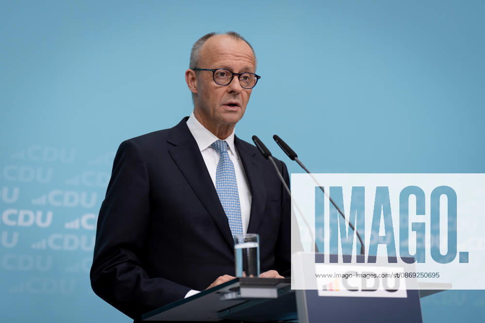 Berlin, Konrad-Adenauer-Haus, CDU Berlin, Konrad-Adenauer-Haus, CDU, Präsidiumsklausurtagung, Bundesvorstandssitzung, Friedrich Merz, Bundeskanzler Berlin Berlin GER