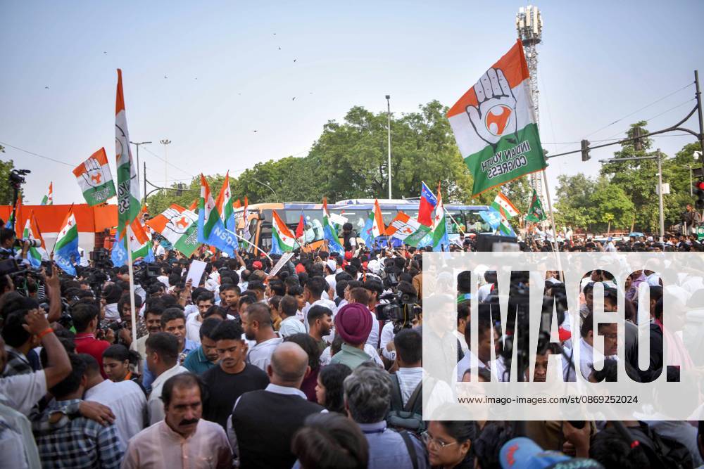 INDIA Bloc protest march towards the Supreme Court in New Delhi New Delhi, Oct 12 (ANI): Indian Youth Congress (IYC) members and supporters gather in large numbers during the INDIA Bloc protest march towards the Supreme Court, in New Delhi on Monday. NEW DELHI Delhi India