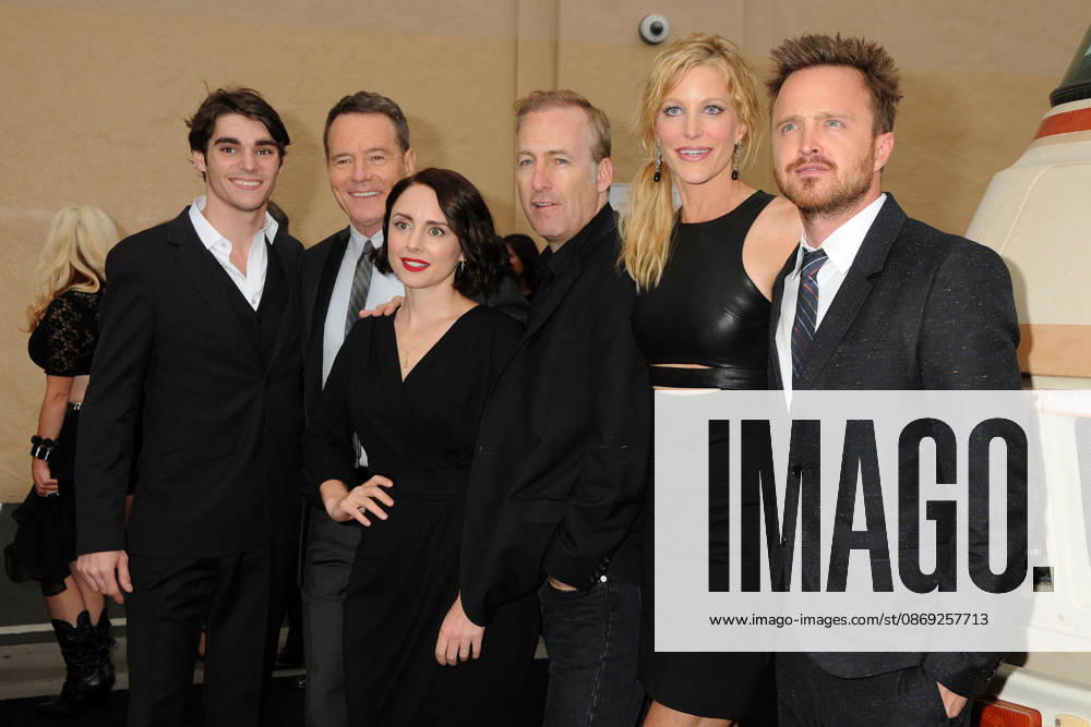 Culver City, California - RJ Mitte, Bryan Cranston, Laura Fraser, Bob Odenkirk, Anna Gunn, Aaron Paul. Breaking Bad Final Episodes Los Angeles Premiere Screening held at Sony Pictures Studios. USA - ZUMAa123 20261012_zaa_a123_008