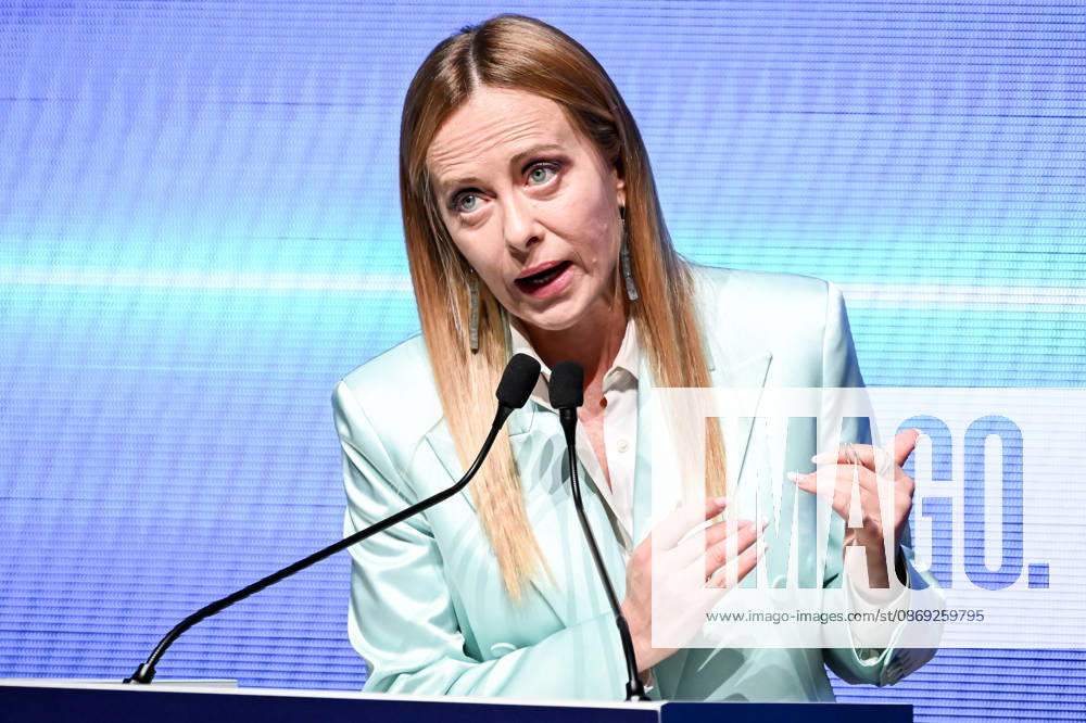 Prime Minister Giorgia Meloni speaks at the Assolombarda 2026 General Assembly, Milan, 12 10 2026 Milan Italy - ZUMAa289 20261012_zia_a289_149