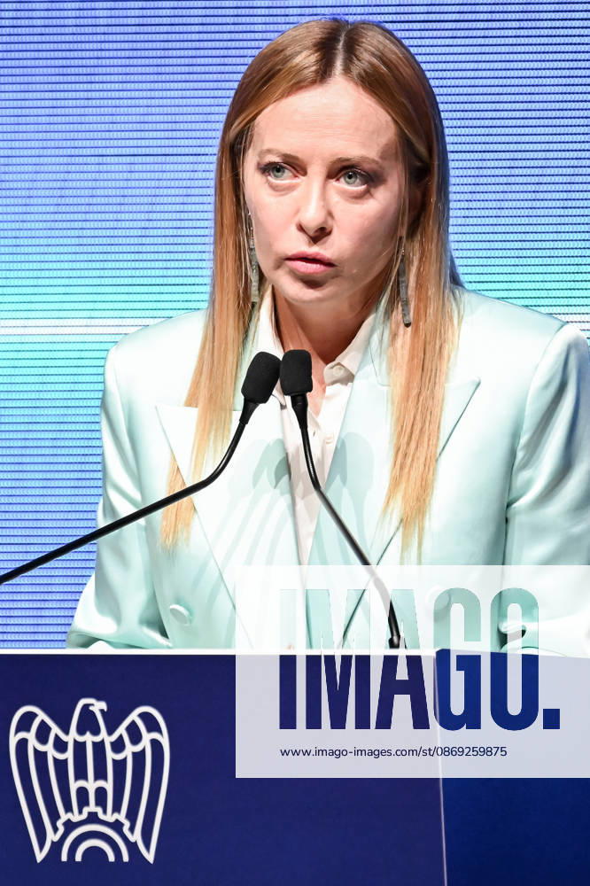 Prime Minister Giorgia Meloni speaks at the Assolombarda 2026 General Assembly, Milan, 12 10 2026 Milan Italy - ZUMAa289 20261012_zia_a289_162