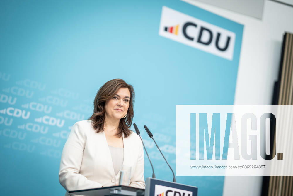 Franziska Hoppermann, CDU-Generalsekretärin, bei der Abschlusspressekonferenz;Präsidiumsklausurtagung der CDU Deutschlands in Berlin, Oktober 2026, Berlin Berlin Deutschland Konrad-Adenauer-Haus