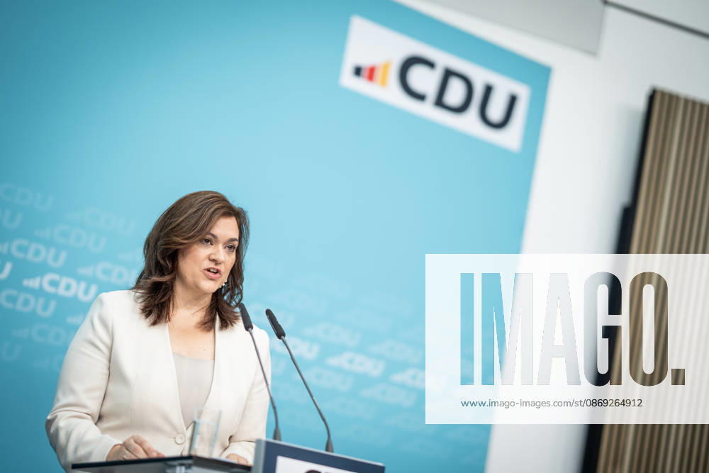 Franziska Hoppermann, CDU-Generalsekretärin, bei der Abschlusspressekonferenz;Präsidiumsklausurtagung der CDU Deutschlands in Berlin, Oktober 2026, Berlin Berlin Deutschland Konrad-Adenauer-Haus