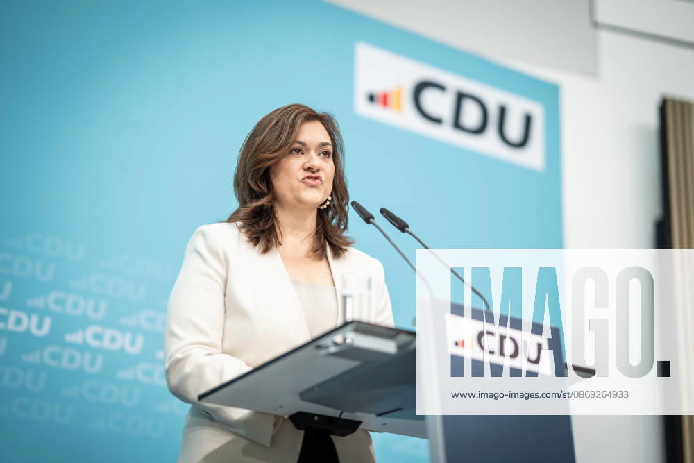 Franziska Hoppermann, CDU-Generalsekretärin, bei der Abschlusspressekonferenz;Präsidiumsklausurtagung der CDU Deutschlands in Berlin, Oktober 2026, Berlin Berlin Deutschland Konrad-Adenauer-Haus