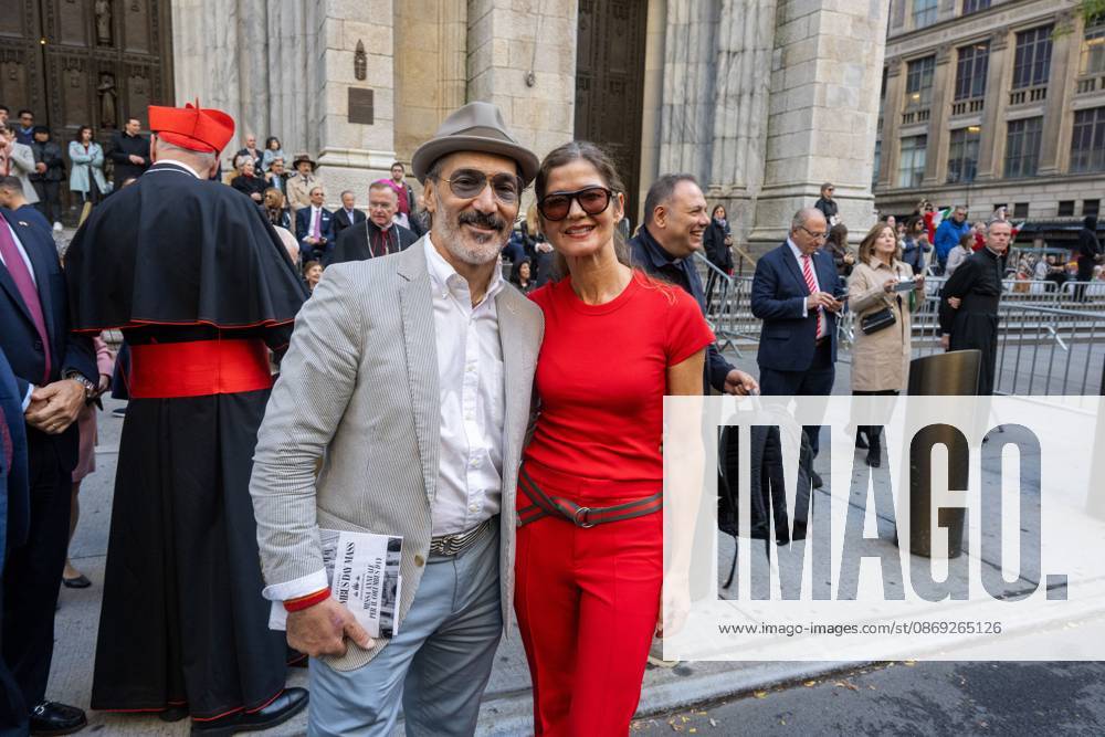 (L-R) Paolo Mastropietro and Jill Hennessy attend.The annual Columbus Day Parade on Fifth Avenue on October 12, 2026 in New York City. New York United States - ZUMAs197 20261012_aaa_s197_641