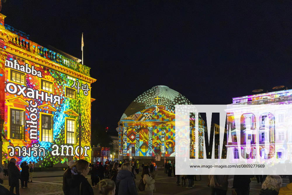 Festival of Lights , Lichterfest in der Innenstadt, Berlin, 10.10.2026 Bebelplatz, St. Hedwigs Kathedrale, 22. BERLIN FESTIVAL OF LIGHTS, Motto: Colours of Love, Lichtinstallationen, 12.10.2026, Berlin, Deutschland < english> Bebelplatz, 22nd Berlin Festival of Lights, Theme: Colours of Love, light installations, October 12, 2026, Berlin, Germany Berlin Innenstadt Berlin Deutschland, Germany