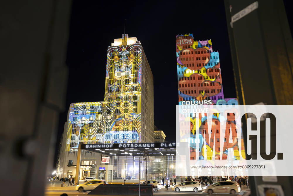 Festival of Lights , Lichterfest in der Innenstadt, Berlin, 10.10.2026 Potzdamer Platz, 22. BERLIN FESTIVAL OF LIGHTS, Motto: Colours of Love, Lichtinstallationen, 12.10.2026, Berlin, Deutschland < english> 22nd Berlin Festival of Lights, Theme: Colours of Love, light installations, October 12, 2026, Berlin, Germany Berlin Innenstadt Berlin Deutschland, Germany