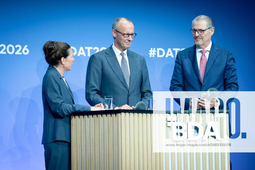 Deutschen Arbeitgebertag, bcc, Berlin Congress Center Deutschen Arbeitgebertag, bcc, Berlin Congress Center, Rainer Dulger, Arbeitgeberpräsident Friedrich Merz, Bundeskanzler Dagmar Rosenfeld Berlin Berlin GER