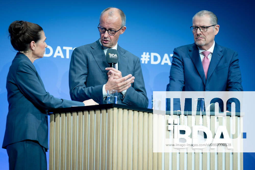 Deutschen Arbeitgebertag, bcc, Berlin Congress Center Deutschen Arbeitgebertag, bcc, Berlin Congress Center, Rainer Dulger, Arbeitgeberpräsident Friedrich Merz, Bundeskanzler Dagmar Rosenfeld Berlin Berlin GER