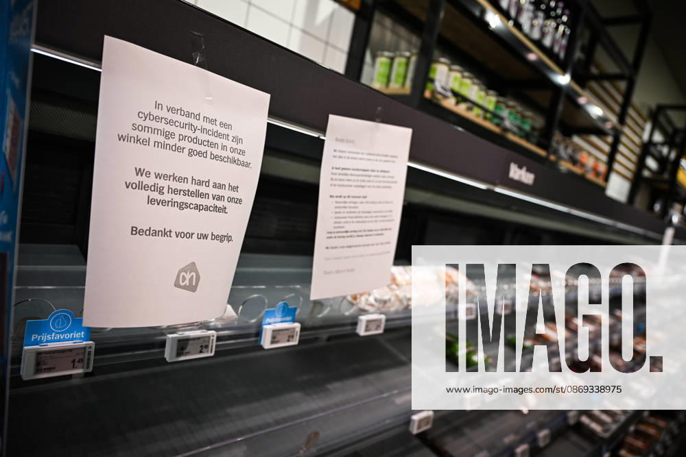 Suspected cyberattack disrupts supermarket operations across Europe ROTTERDAM, NETHERLANDS - OCTOBER 13: A major cybersecurity incident affecting supermarket chain Albert Heijn in Rotterdam, Netherlands on October 13, 2026, and other businesses disrupts operations in the Netherlands, France and other European countries. The ongoing investigation has raised concerns about a possible cyberattack, while the company warns customers of potential phishing attempts. Authorities and cybersecurity experts continue to assess the incident Mouneb Taim Anadolu Rotterdam Netherlands. Editorial use only. Please get in touch for any other usage.