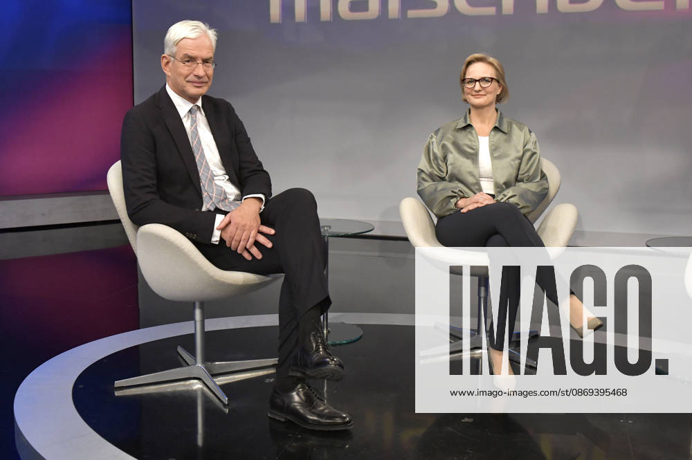 Mathias Middelberg und Franziska Brantner in der ARD-Talkshow maischberger im Studio Berlin Adlershof. Berlin