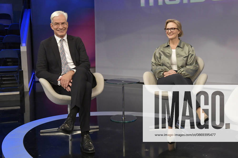 Mathias Middelberg und Franziska Brantner in der ARD-Talkshow maischberger im Studio Berlin Adlershof. Berlin