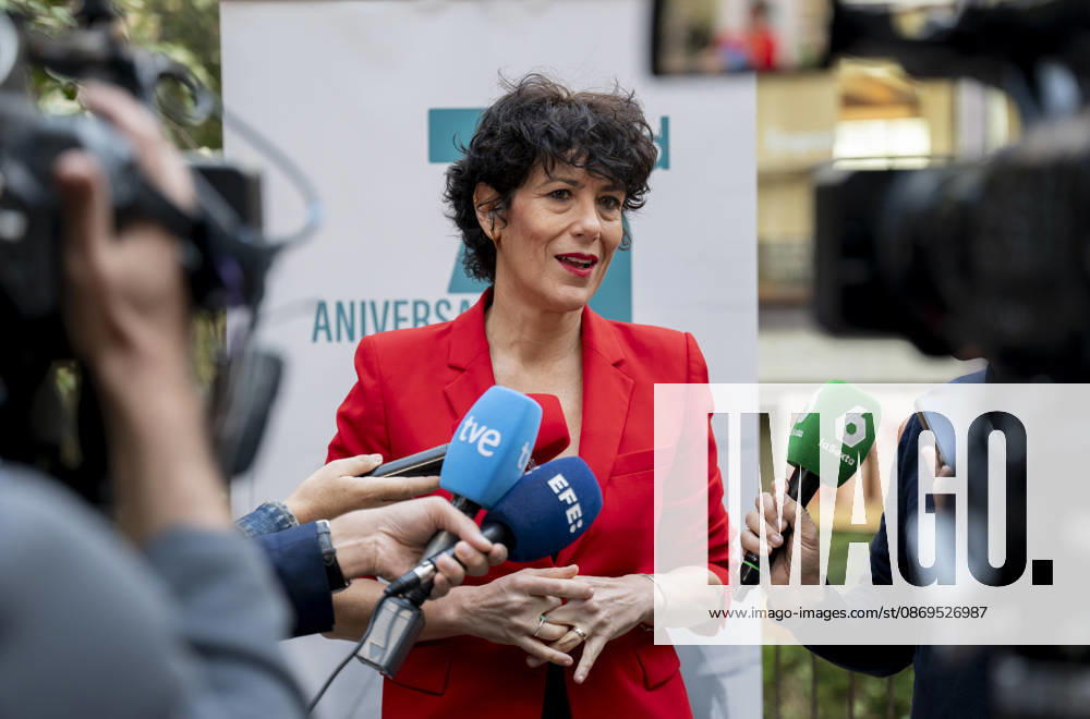 Elma Saiz Opens the 2026 Pensions Forum Elma Saiz, Minister of Inclusion, Social Security, and Migration and government spokesperson, speaks with the media during the opening of the 2026 Pensions Forum, at the COAM headquarters on October 15, 2026, in Madrid, Spain. The forum was organized by APD, BBVA Seguros, Ibercaja, Marsh, Santander Seguros, and VidaCaixa. October 15, 2026, Madrid, Spain