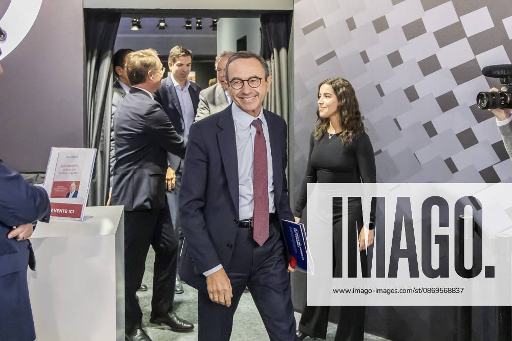 Paris, France October 15, 2026 - Paris Motor Show - Bruno Retailleau POLITIQUE, RETAILLEAU, LR, LES REPUBLICAINS, CAMPAGNE ELECTORALE, SALON DE L AUTOMOBILE, VOITURE, ECONOMIE