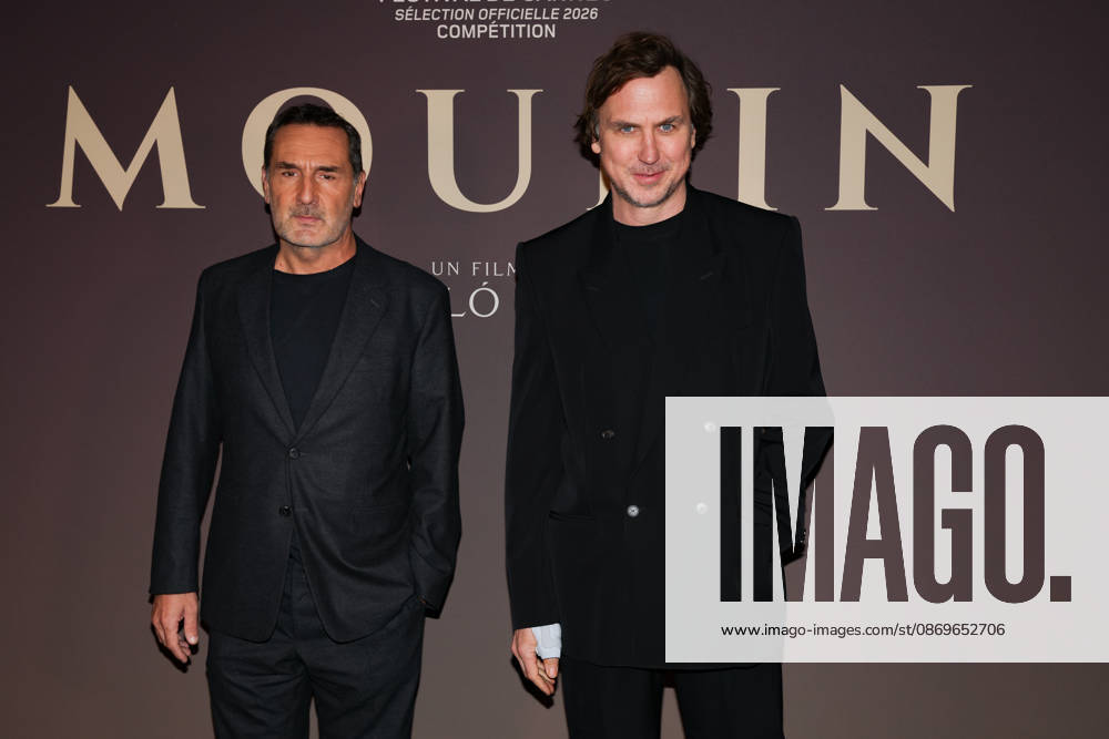 Gilles Lellouche and Lars Eidinger attend the Moulin Paris premiere on October 15, 2026, in Paris 460498, October 15, 2026, Paris, France