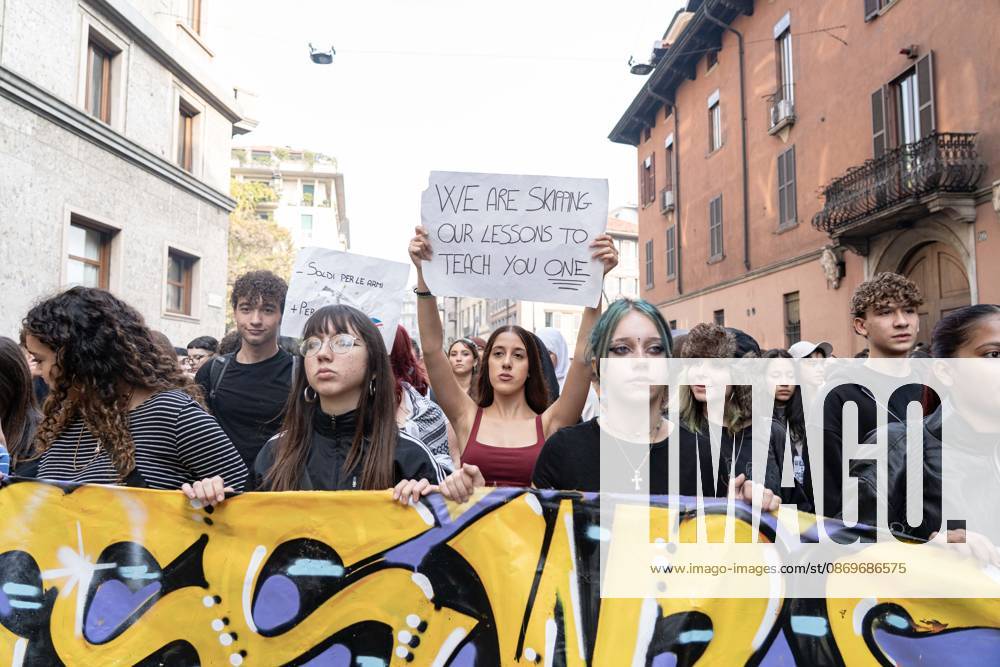 IPA89759920 - Milan, October 16, 26, Largo Cairoli, No One Is a Stranger Student Strike