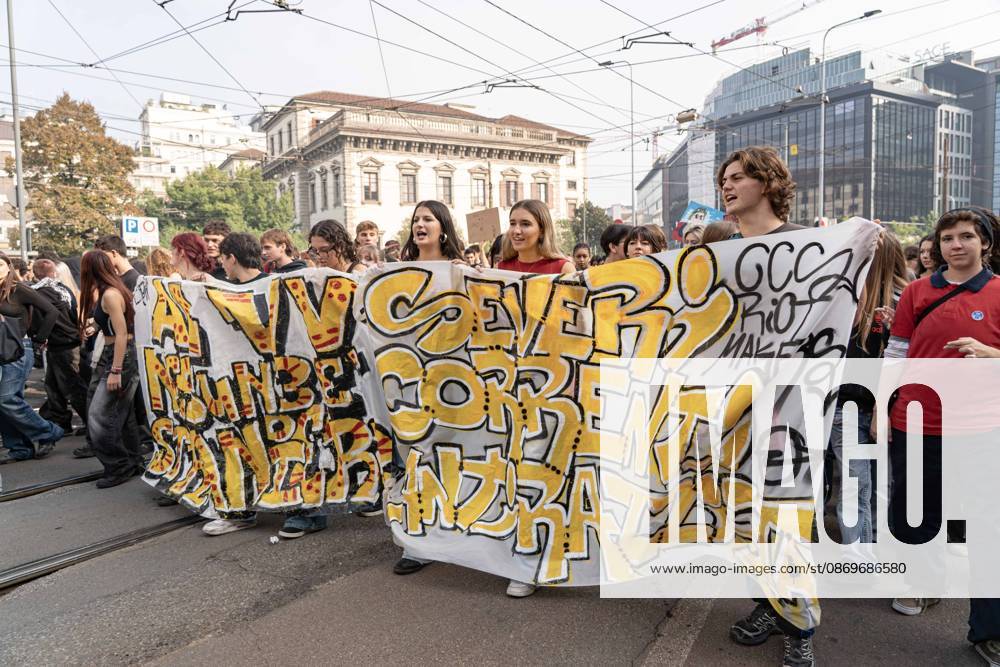 IPA89759925 - Milan, October 16, 26, Largo Cairoli, No One Is a Stranger Student Strike