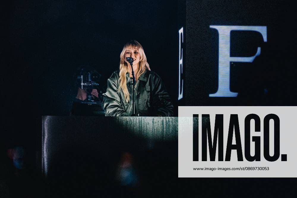 Belgian singer Angele pictured during the Angele Instinct Release Party , a surprise party organized by the Brussels singer to celebrate the release of her album Instinct at the Grote Markt Grand Place, in Brussels, Friday 16 October 2026. EMILExWINDAL 190025714