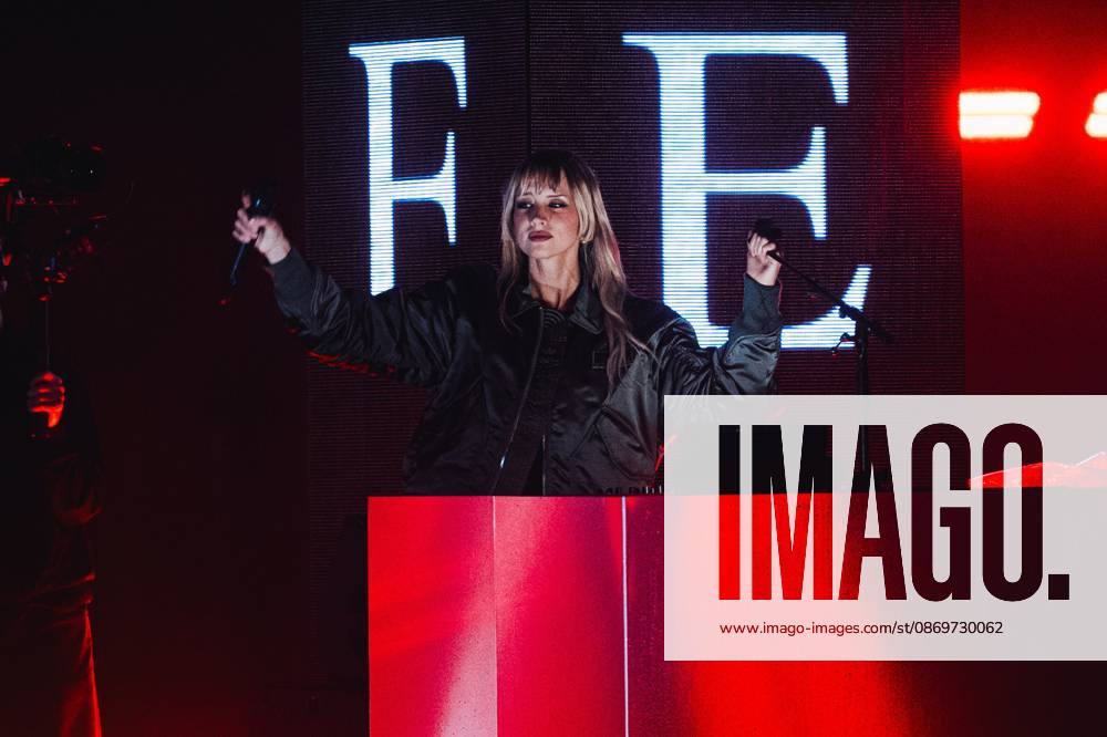 Belgian singer Angele pictured during the Angele Instinct Release Party , a surprise party organized by the Brussels singer to celebrate the release of her album Instinct at the Grote Markt Grand Place, in Brussels, Friday 16 October 2026. EMILExWINDAL 190025775