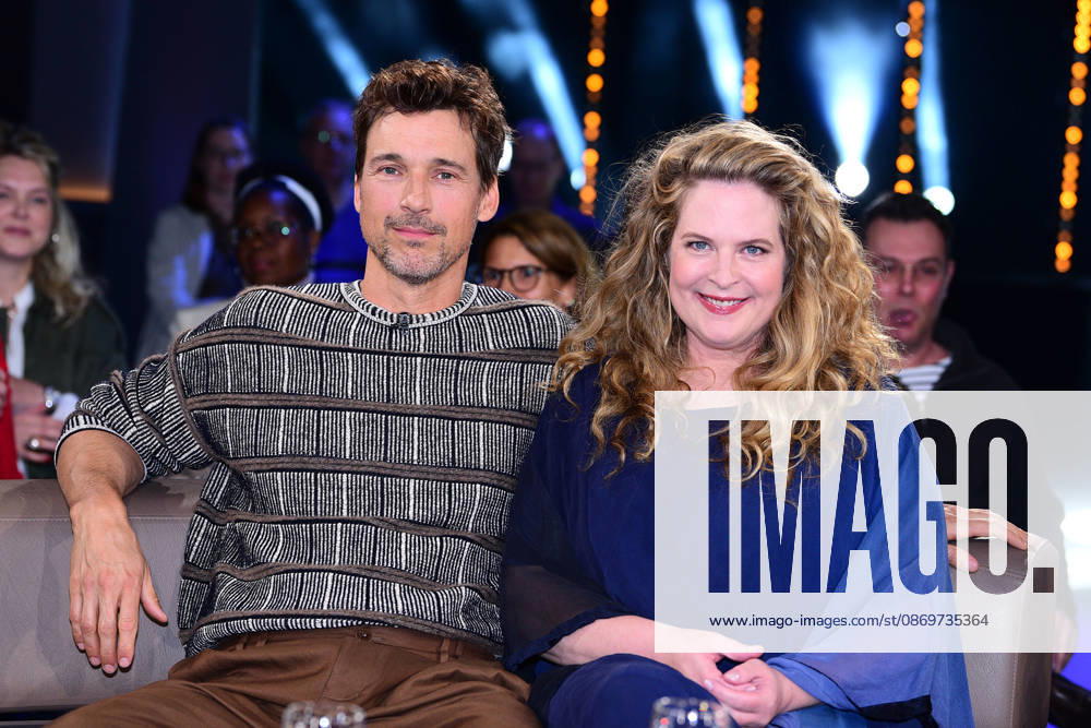 Florian David Fitz and Diana Amft during the NDR Talk Show on October 16, 2026 at NDR Studio Lokstedt in Hamburg, Germany NDR Talk Show in Hamburg, Germany