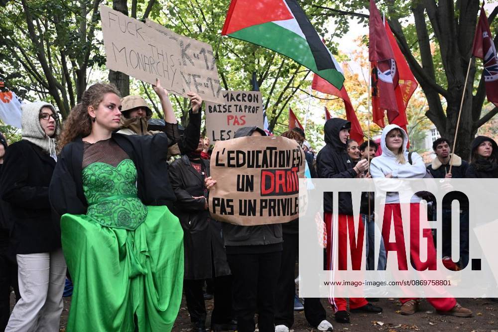 Demonstration «Solidarität mit den Schüler:innen in Frankreich» im Kleistpark, fotografiert am 17.10.2026 in Berlin. Berlin Berlin Berlin