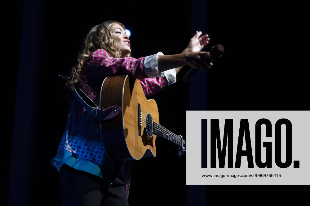 Singer Sofia Ellar performs during a concert at the Plaza de Espana in Madrid. Madrid Spain - ZUMAs197 20261017_aaa_s197_104