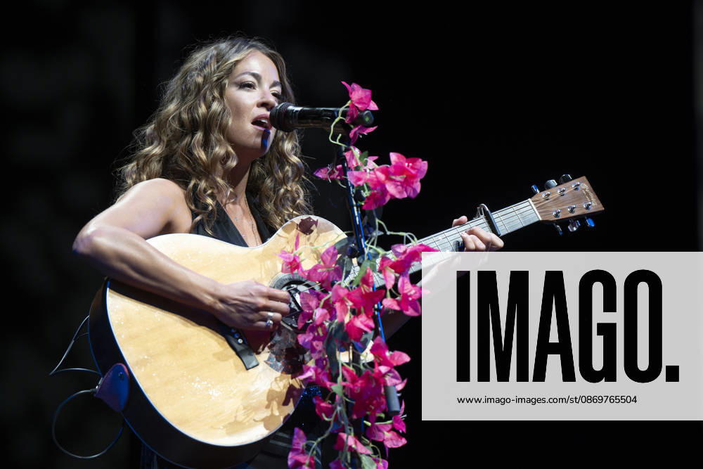 Singer Sofia Ellar performs during a concert at the Plaza de Espana in Madrid. Madrid Spain - ZUMAs197 20261017_aaa_s197_139