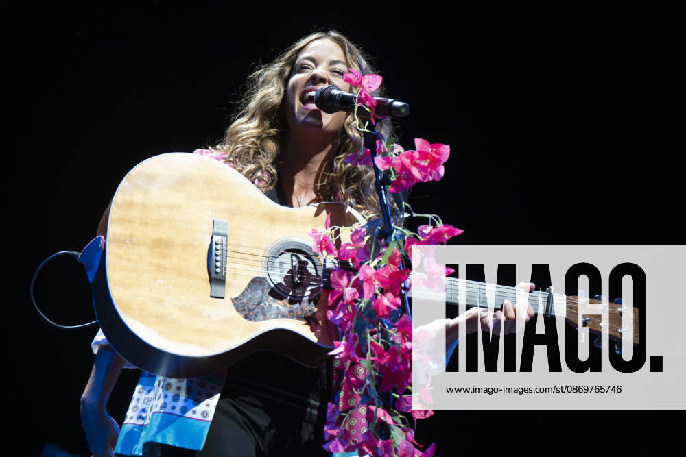 Singer Sofía Ellar performs during a concert at the Plaza de Espana in Madrid. Madrid Spain - ZUMAs197 20261017_aaa_s197_134