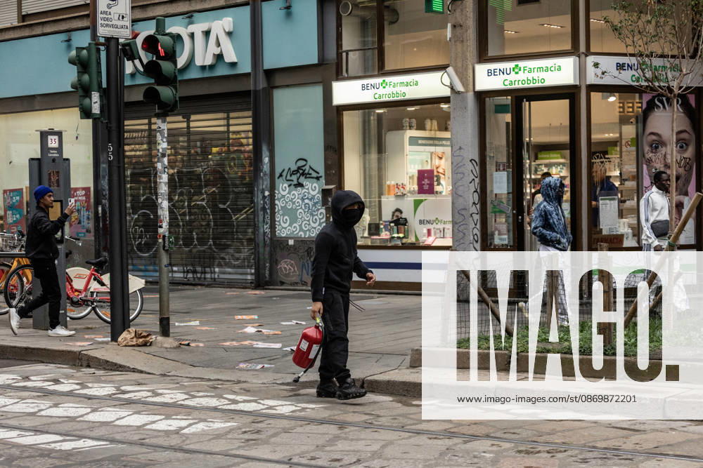 Police detain 160 as unrest continues for second day in Milan MILAN, ITALY - OCTOBER 18: Police carry out numerous detentions and arrests as protesters, including many young demonstrators, flee from law enforcement during urban unrest following demonstrations against the high cost of living in Milan, Italy, on October 18, 2026. Damage to shops and public property was reported across the city amid the clashes. Andrea Carrubba Anadolu Milan Italy. Editorial use only. Please get in touch for any other usage.