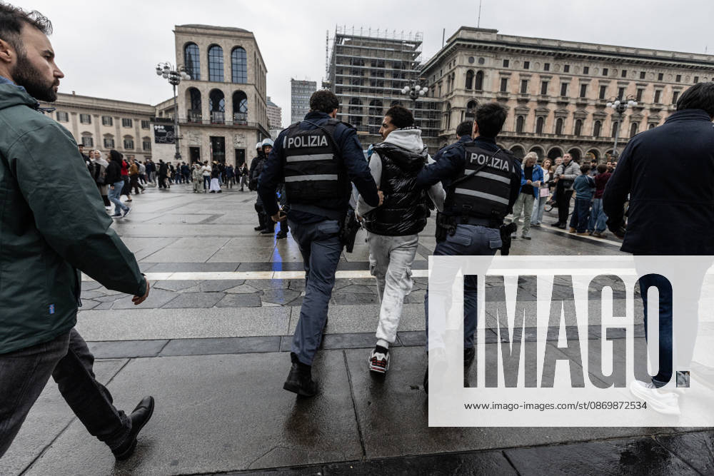 Police detain 160 as unrest continues for second day in Milan MILAN, ITALY - OCTOBER 18: Police carry out numerous detentions and arrests as protesters, including many young demonstrators, flee from law enforcement during urban unrest following demonstrations against the high cost of living in Milan, Italy, on October 18, 2026. Damage to shops and public property was reported across the city amid the clashes. Andrea Carrubba Anadolu Milan Italy. Editorial use only. Please get in touch for any other usage.