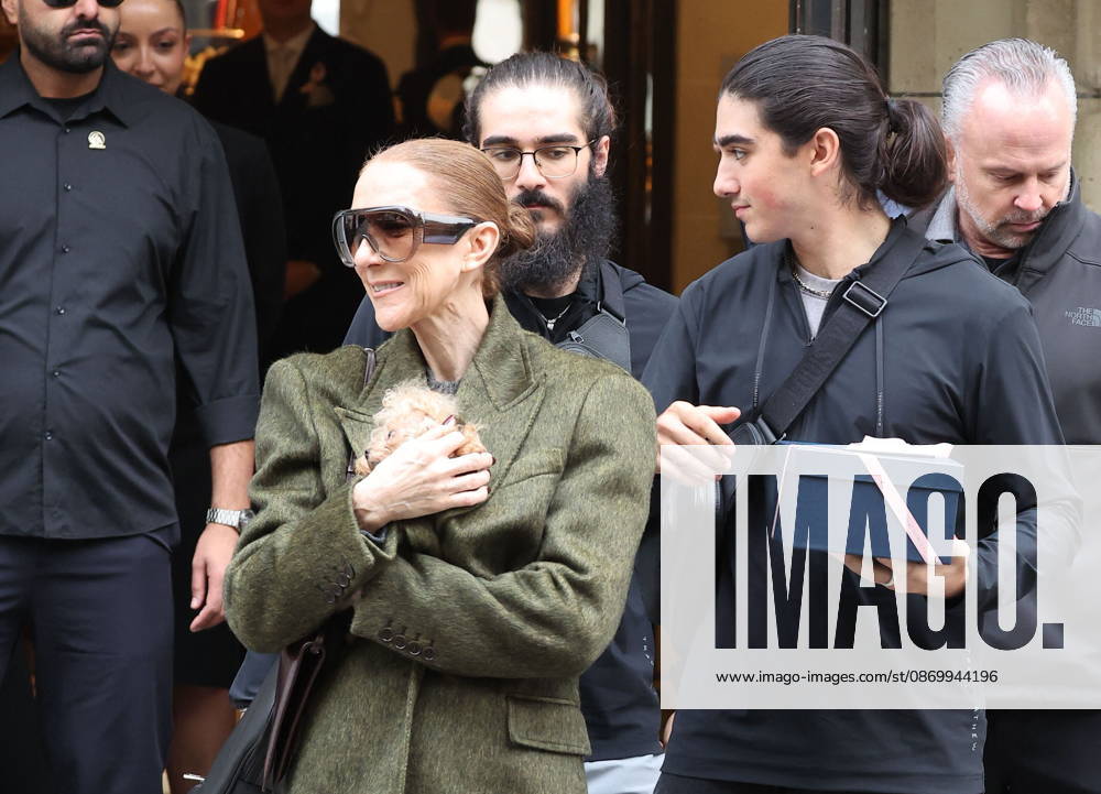 Céline Dion leaves the Royal Monceau hotel with her sons Nelson and Eddy and her dog the day after her final concert in Paris on October 19, 2026. Cyril Moreau, Bestimage. Céline Dion leaves the Royal Monceau hotel with her sons Nelson and Eddy and her dog, the day after her final concert in Paris on October 19, 2026, Paris, France