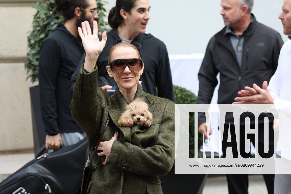 Céline Dion leaves the Royal Monceau hotel with her sons Nelson and Eddy and her dog the day after her final concert in Paris on October 19, 2026. Cyril Moreau, Bestimage. Céline Dion leaves the Royal Monceau hotel with her sons Nelson and Eddy and her dog, the day after her final concert in Paris on October 19, 2026, Paris, France