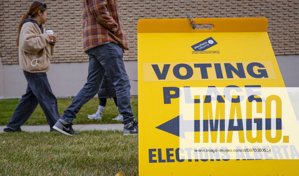 Voters leave a polling station after casting their votes in the Alberta referendum in Calgary, Monday, Oct. 19, 2026. Calgary CANADA - ZUMAc35_ 20261019_zaf_c35_053