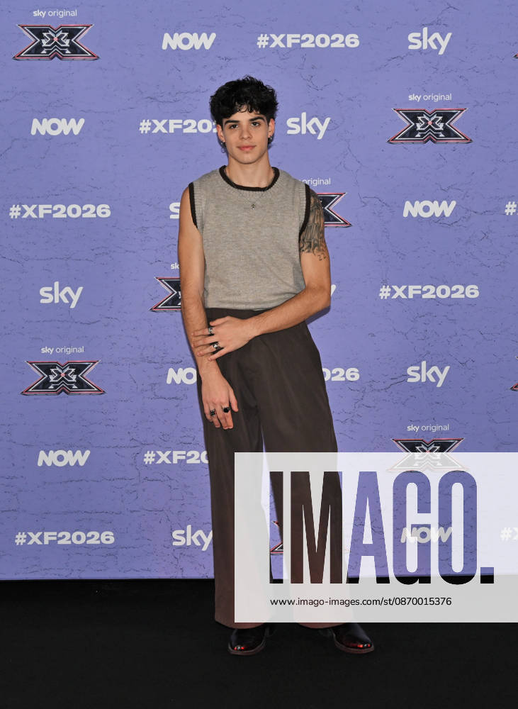 IPA89928094 - Milan, Italy: X Factor 2026 photocall featuring the 12 official contestants PAOLA IEZZI S TEAM In the photo: Manul (Manuel Gargano)