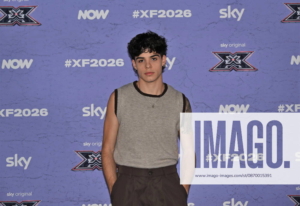 IPA89928071 - Milan, Italy: X Factor 2026 photocall featuring the 12 official contestants PAOLA IEZZI S TEAM In the photo: Manul (Manuel Gargano)
