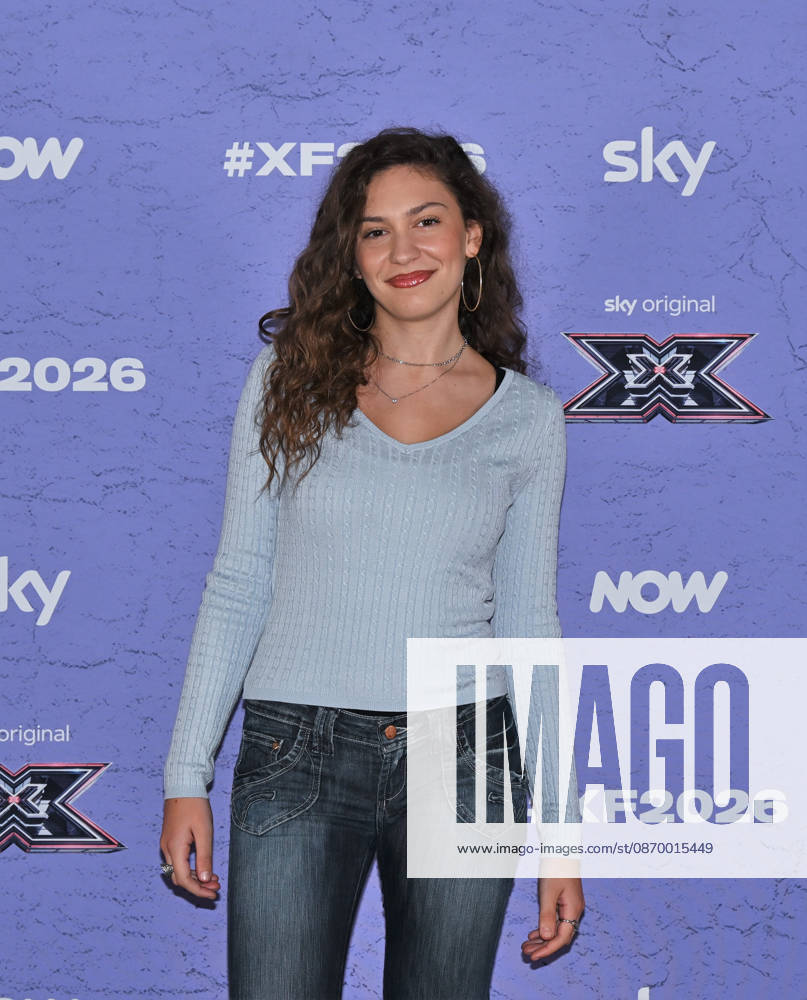 IPA89928028 - Milan, Italy: X Factor 2026 photocall featuring the 12 official contestants FRANCESCO GABBANI S TEAM In the photo: Alice Fregoso