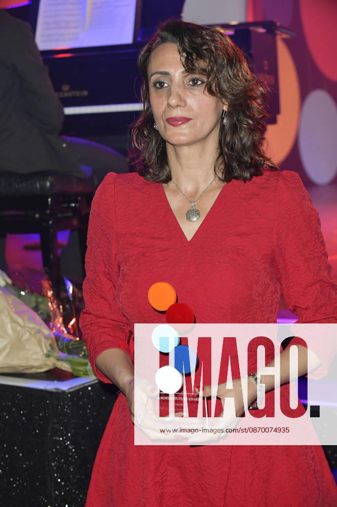 Meral Simsek bei der Verleihung des European Future Award 2026 im Tipi am Kanzleramt. Berlin