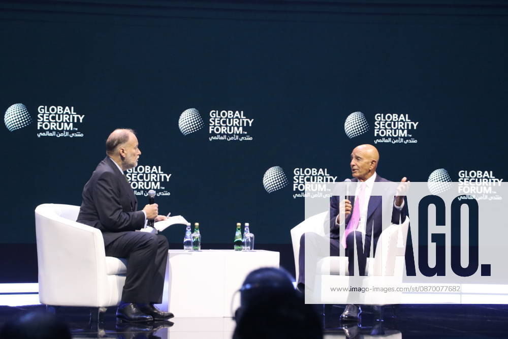 US Ambassador to Turkiye and Special Envoy for Syria Tom Barrack DOHA, QATAR - OCTOBER 20: US Ambassador to Ankara and Special Envoy for Syria and Iraq Tom Barrack delivers a speech during the 8th Global Security Forum, held under the theme The Future of Alliances, in Doha, Qatar, on October 20, 2026. Ali Altunkaya Anadolu Doha Qatar. Editorial use only. Please get in touch for any other usage.