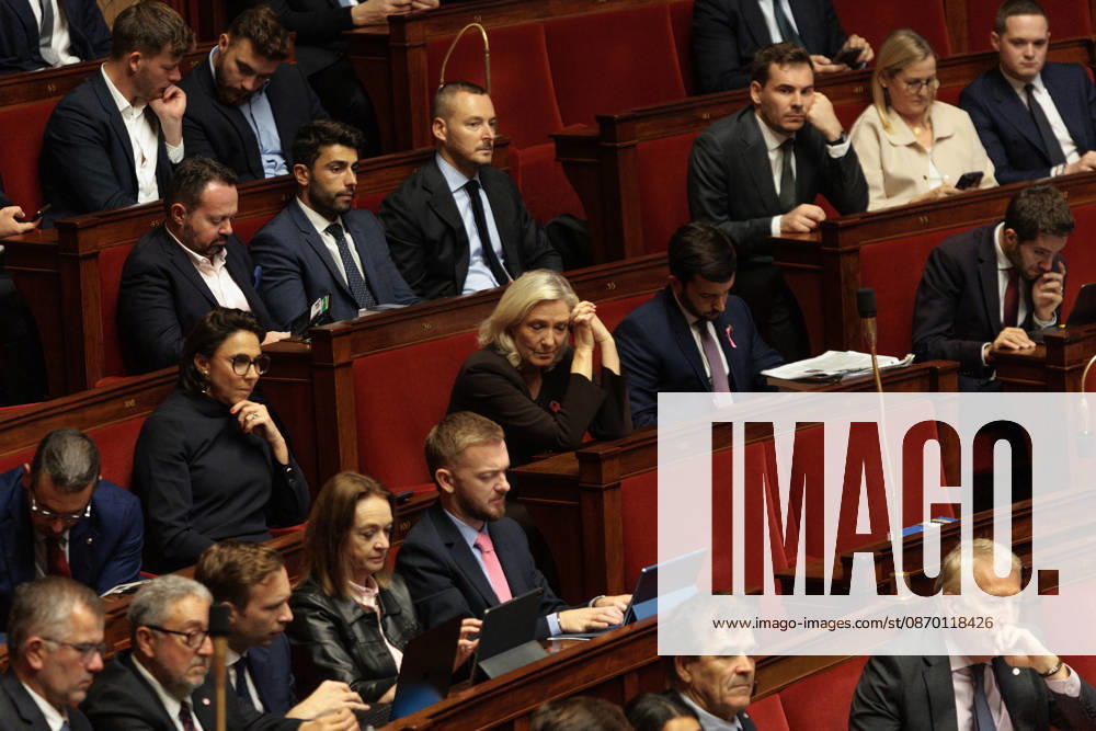 Marine Le Pen (RN) during a question and answer session with the government at the National Assembly in Paris, on October 20, 2026. - ZUMAs287 20261020_zip_s287_039