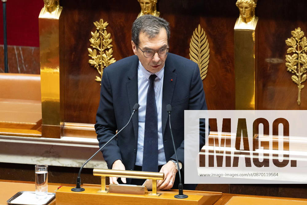 Debate on the 2027 social security budget - Paris French Minister of Labour and Solidarities Jean-Pierre Farandou addresses the National Assembly, French Parliament lower house, during the opening debate session on the 2027 social security budget (PLFSS), in Paris on October 20, 2026. Photo by Raphael Lafargue ABACAPRESS.COM Paris France